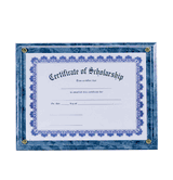 Blue Plaque - Fits 8 1/2 x 11 Certificate