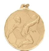 Boys / Male Soccer - 2 Inch Diamond Cut Edge Medal with Ribbon