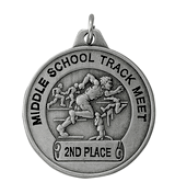 Boys Track, 1 1/2" TCM Series Medals - Silver