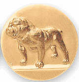 Bull Dog Litho Medal Insert