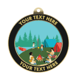 Campers Insert Medal with Personalized Rim