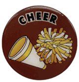 Cheer Epoxy Decal (2")