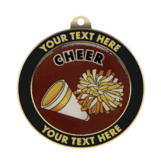 Cheer Insert Medal with Personalized Rim