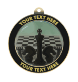 Chess Insert Medal with Personalized Rim