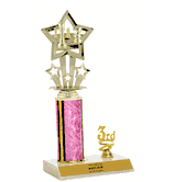 Chess Trophy With Place Trim (1st, 2nd, or 3rd)