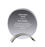 Circle Award - Acrylic with Pewter Finish Base