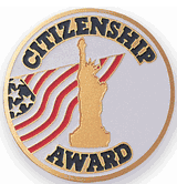 Citizenship Award Medal Insert (Etched)