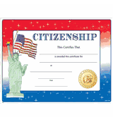 Citizenship Certificate with Flag