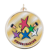 Color Medals (2 3/16 Inch) - Cheerleading (Stars)