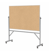 Cork Bulletin Board with Aluminum Frame, 4'H x 6'W