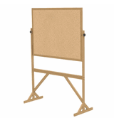 Cork Bulletin Board with Wood Frame, 3'H x 4'W