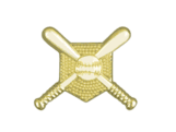 Crossed Bats Baseball Pins