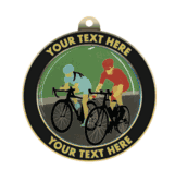 Cycling Insert Medal with Personalized Rim