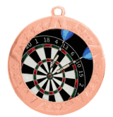 Epoxy Dome Insert Medal with Bronze Frame: Darts