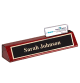 Desk Sign with Business Card Holder