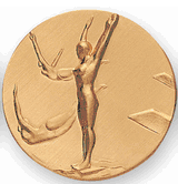 Diving Female Litho Medal Insert