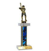 Double Platform Softball Figure Trophies (3 sizes)