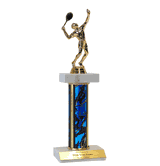 Double Platform Tennis Figure Trophies (3 sizes)