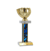 Double Platform Trophies in 3 Sizes- Baseball Glove Figure