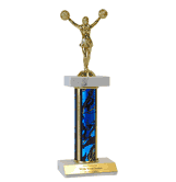 Double Platform Trophies in 3 Sizes- Cheerleader High Five