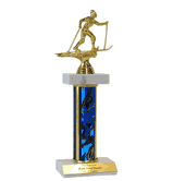 Double Platform Trophies in 3 Sizes - Cross Country Skiing