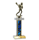 Double Platform Trophies in 3 Sizes - Lacrosse