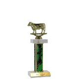 Double Platform Trophies in 3 Sizes - Steer Figure