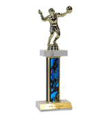 Double Platform Volleyball Figure Trophies (3 sizes)