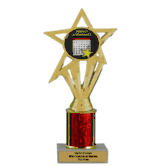 Economy Column Insert Trophy - Perfect Attendance