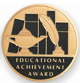 Educational Achievement Award Medal Insert (Etched)