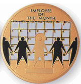 Employee Of The Month Medal Insert (Etched)