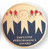 Employee Performance Award Medal Insert (Etched)