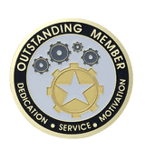 Etched Outstanding Member Medal Insert (518757)