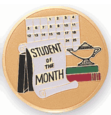 Etched Student Of The Month Medal Insert