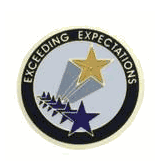 Exceeding Expectations Medal Insert (Etched)