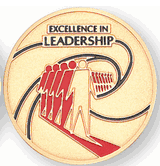 Excellence In Leadership Medal Insert (Etched)