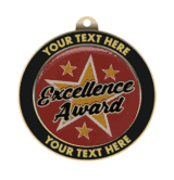 Excellence Insert Medal with Personalized Rim