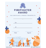 Firefighter Award Free Template