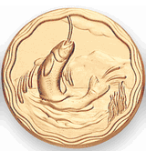 Fishing Litho Medal Insert