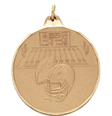 Football (Ball / Helmet Design) - 2 Inch Diamond Cut Edge Medal with Ribbon