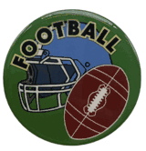 Football Epoxy Decal (2")