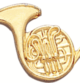 French Horn Lapel Pins