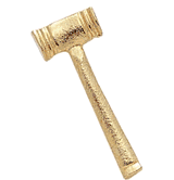 Gavel Lapel Pins- Gold