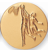 Girls Basketball Litho Medal Insert