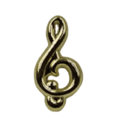 Gold Chenille Music Clef Lapel Pins