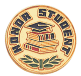 Gold-Finish Honor Student BR Series Lapel Pin