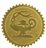 Gold Lamp of Learning Certificate Seals