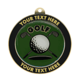 Golf Insert Medal with Personalized Rim