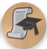 Graduation Diploma & Cap (493311) Litho Medal Insert