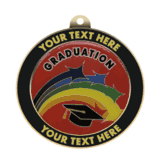 Graduation Insert Medal with Personalized Rim